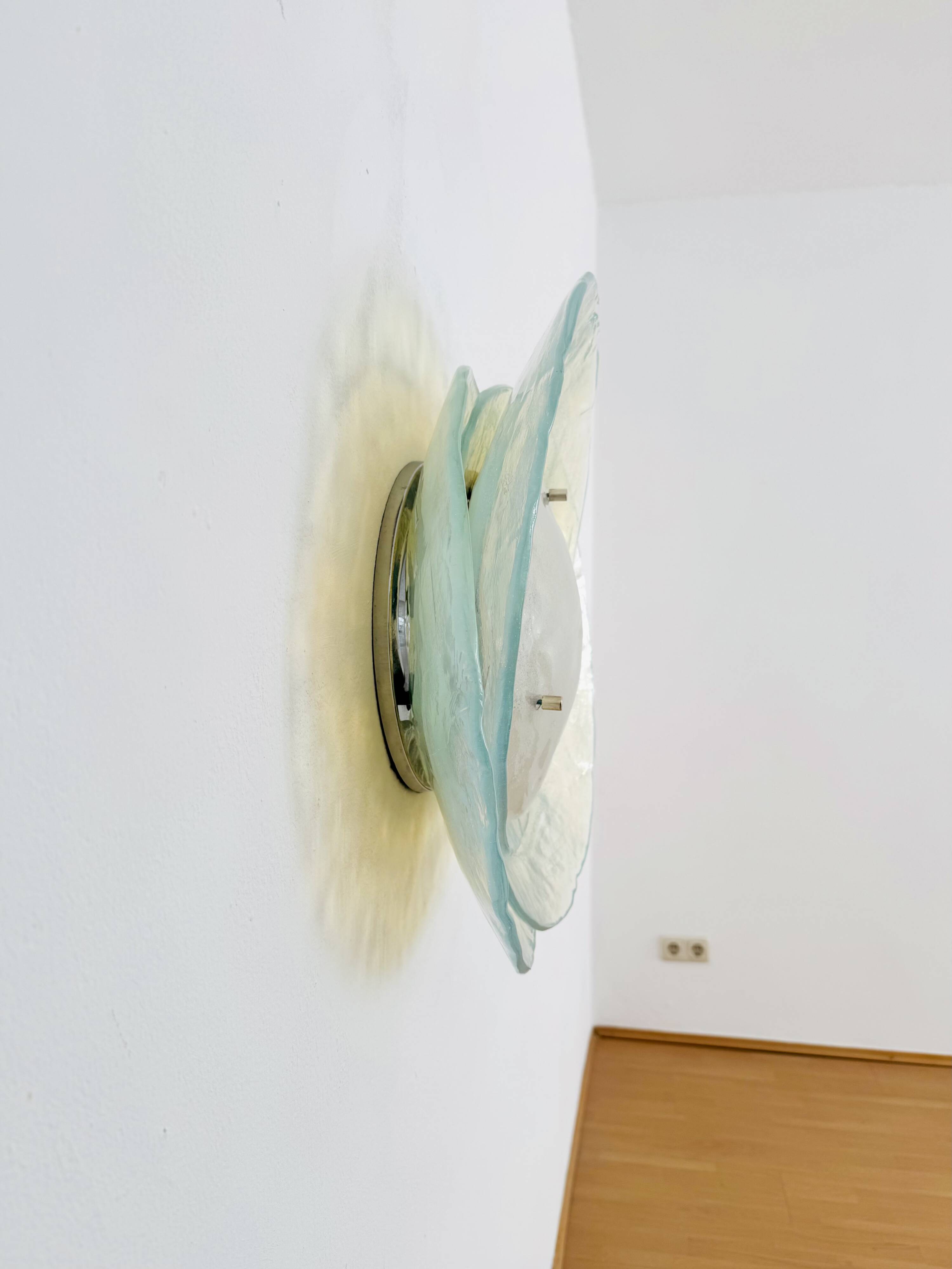 Murano Glass Flush or Wall Lamp by Carlo Nason for Mazzega