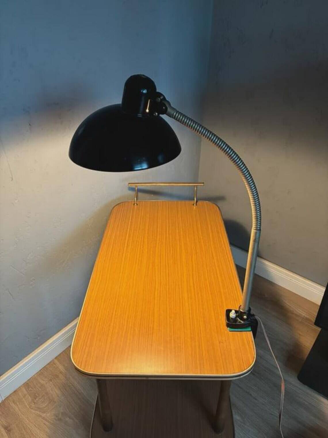 Kaiser Idell 6740 desk lamp by Christian Dell, black, Germany, 1950s