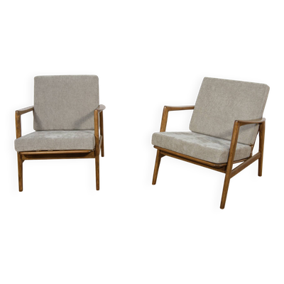 Fauteuils modèle 300-139 du milieu du siècle de l'usine Swarzędzka, Pologne, années 1960.