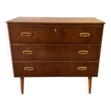 Scandinavian teak chest of drawers, 1960.