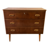 Scandinavian teak chest of drawers, 1960.