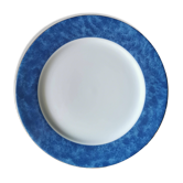 Service plate with blue marbled decoration – 27 cm