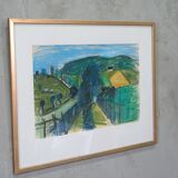 Max Gregor Carlsson,  Modern Swedish Painting, 1950s, Pastel, Framed