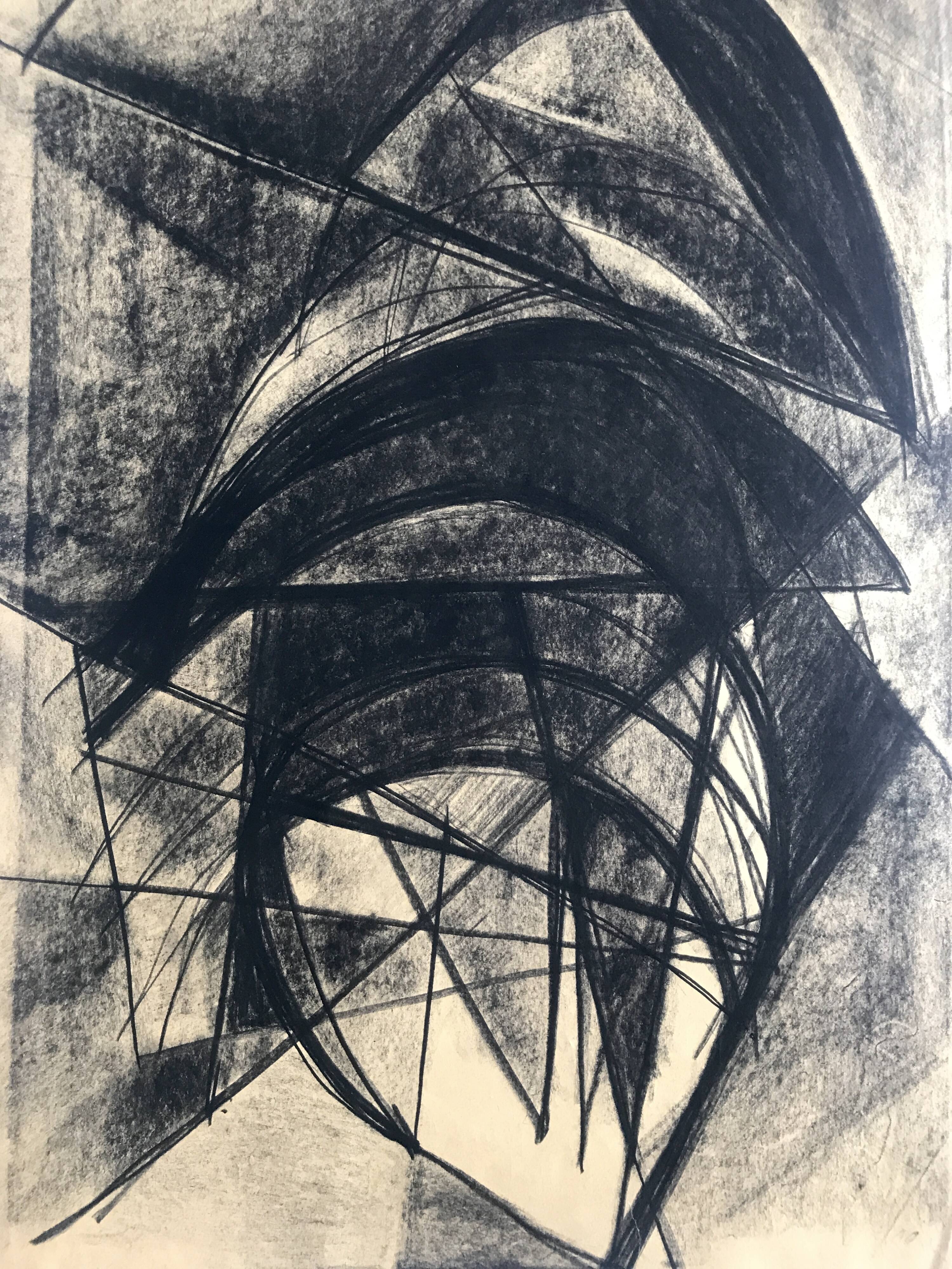 heide lindecke, untitled, circa 1960-70. charcoal on paper