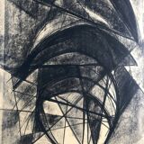 heide lindecke, untitled, circa 1960-70. charcoal on paper