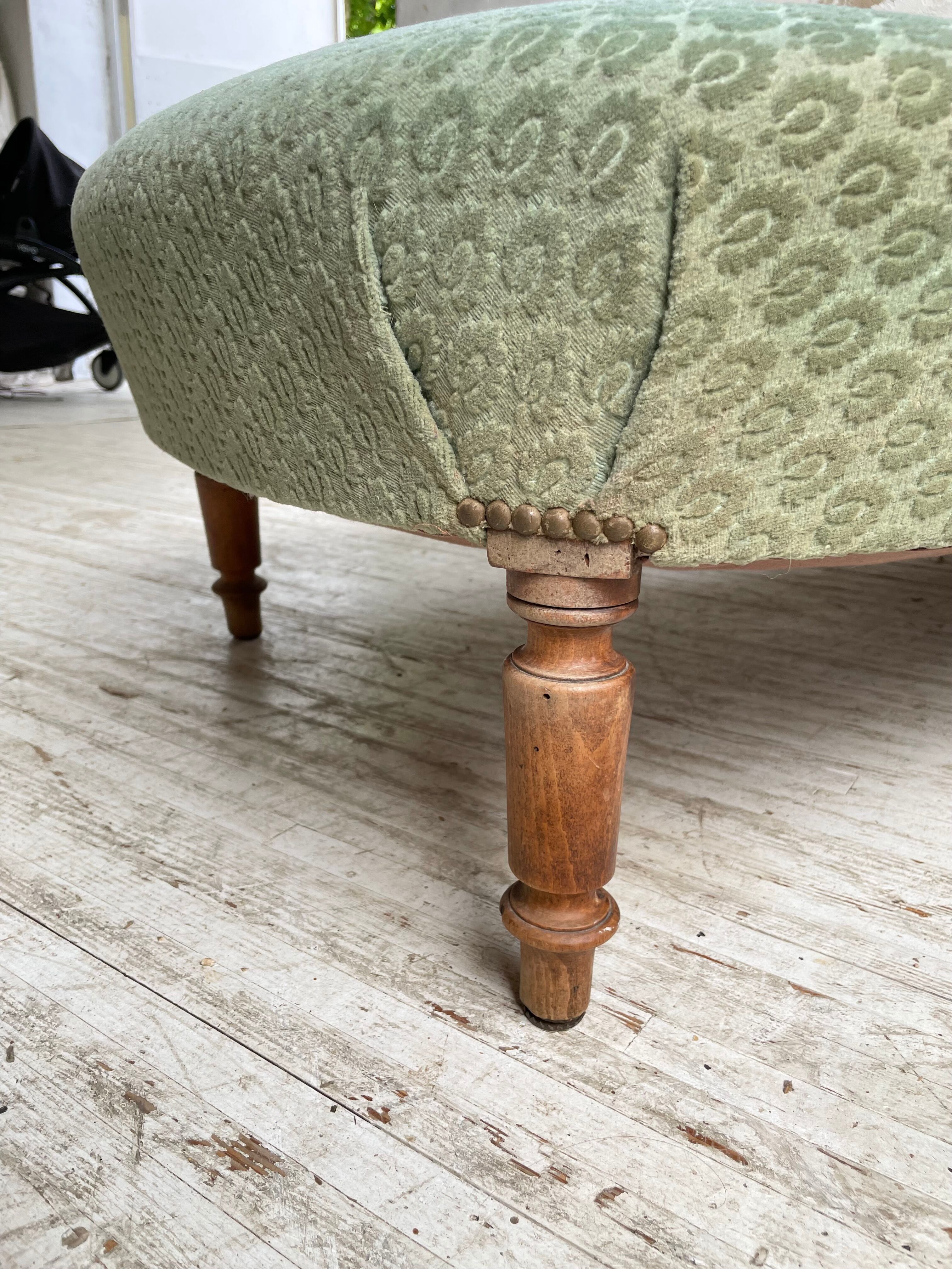 Méridienne napoléon velours vert