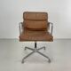 Eames Herman Miller tan / camel leather Soft Pad Group chair