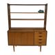Vintage teak wall cabinet bookcase workplace Danish Design 60's