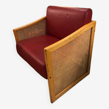 Fauteuil scandinave cannage, 1980