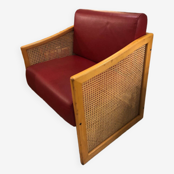 Scandinavian cane armchair, 1980