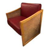 Scandinavian cane armchair, 1980
