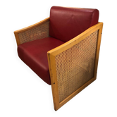 Fauteuil scandinave cannage, 1980