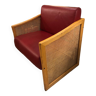 Scandinavian cane armchair, 1980