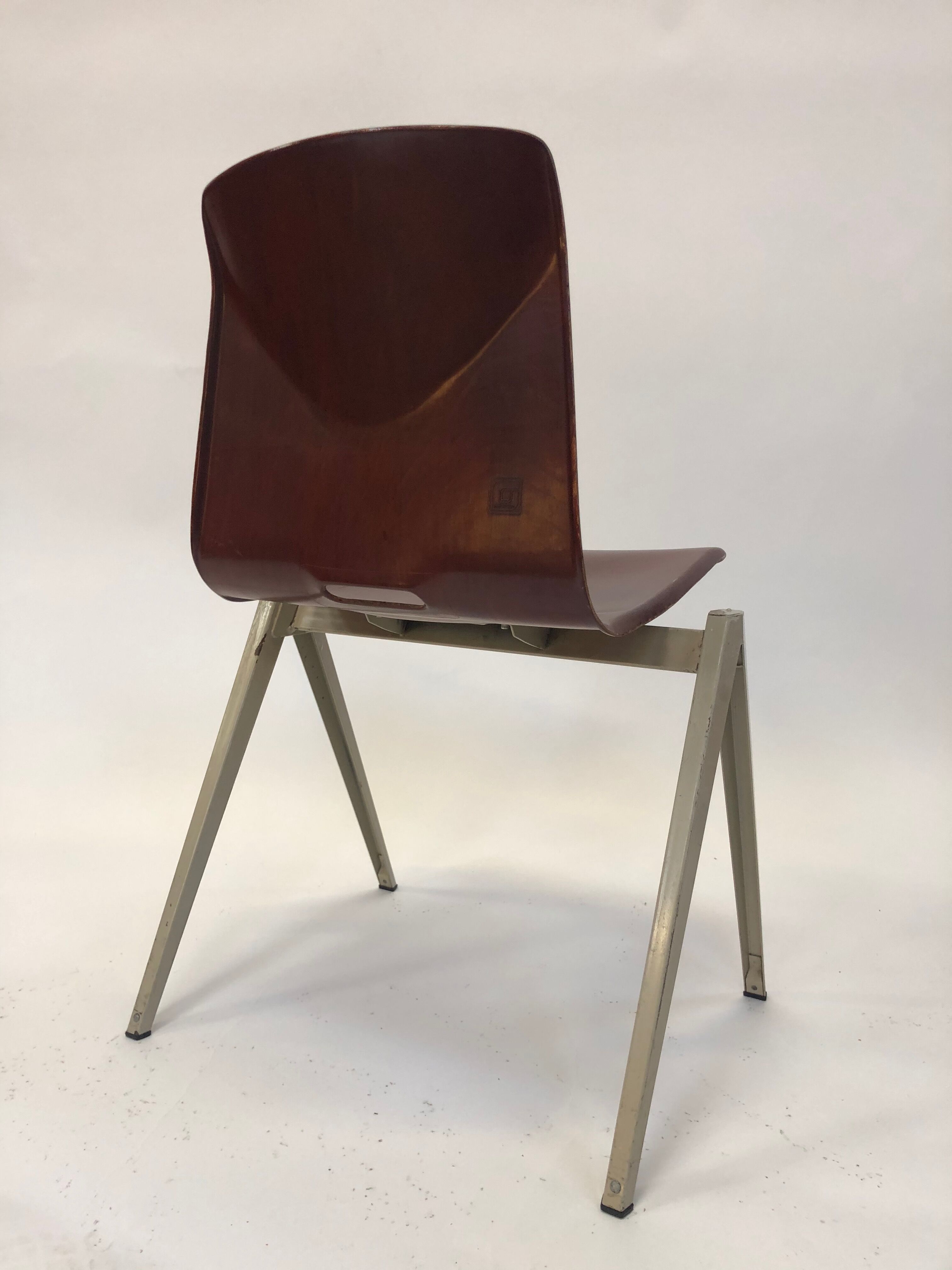 Lot of 4 vintage chairs Galvanitas S22 in the Netherlands