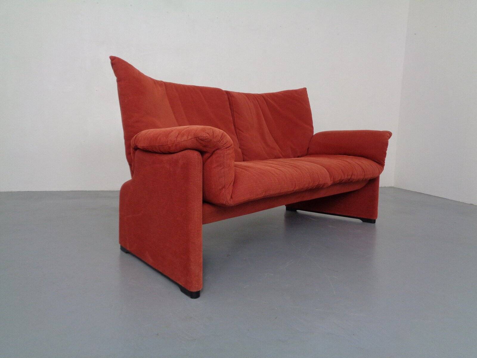 Vintage Two-Seater Palmaria Sofa by Vico Magistretti for Cassina, 1980s