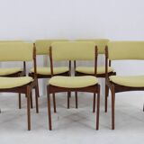 1960s Erik Buch Set of Six Restored Teak Dining Chairs, Denmark