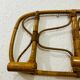 Vintage rattan wall-mounted coat rack