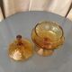 Amber glass candy or standing cup