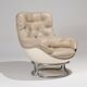 FAUTEUIL EN CUIR KARATÉ MICHEL CADESTIN, 1970s