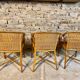 Lot de 3 fauteuils rotin osier