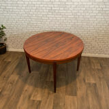 Extendable round table in rosewood 1960