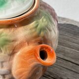 Romantic slip ceramic teapot