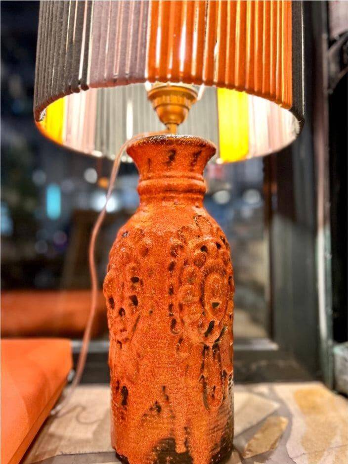 Large Vintage Fat Lava Vase Table Lamp by Carstens Tönnieshof - WGP