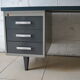 Grey/blue metal desk Gispen 60s