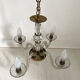 50's vintage glass and brass suspension