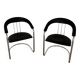Chaises de bureau arrben italie années 70 chrome