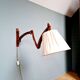 Scandinavian wall lamp scissors in teak, 1960s.