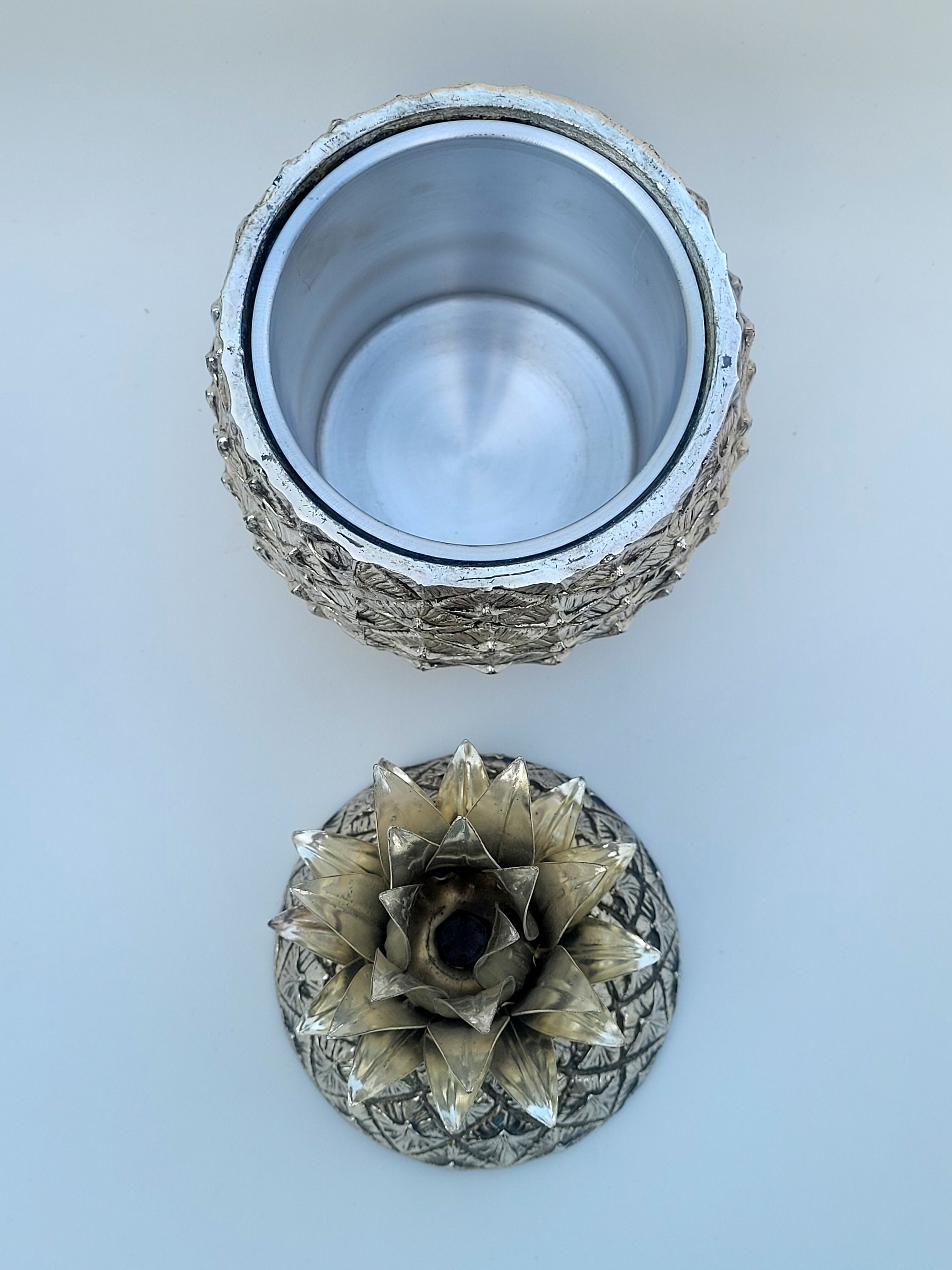 Vintage pineapple ice bucket by Mauro Manetti, 1970