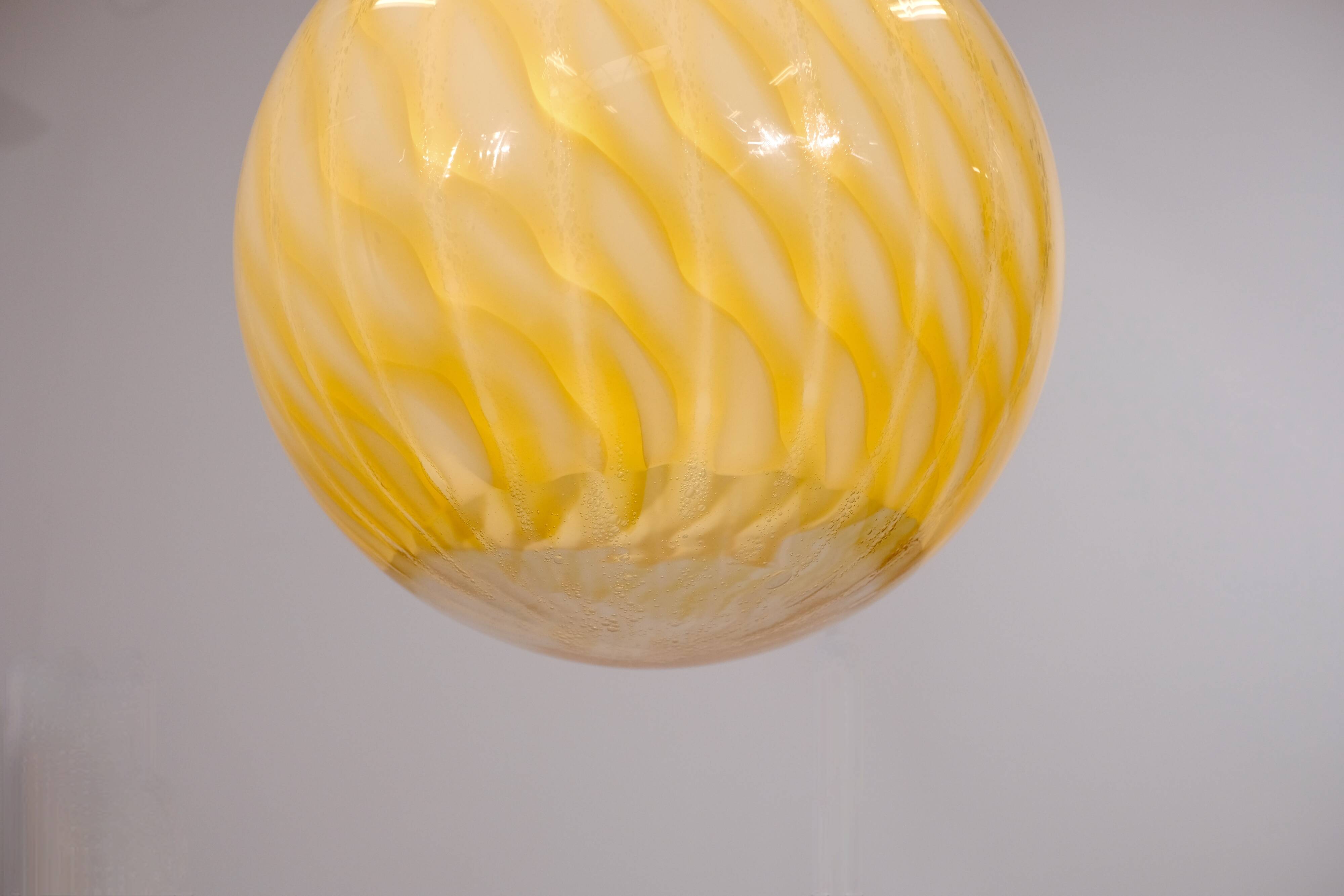 Murano glass pendant lamp by Venini - 1960s
