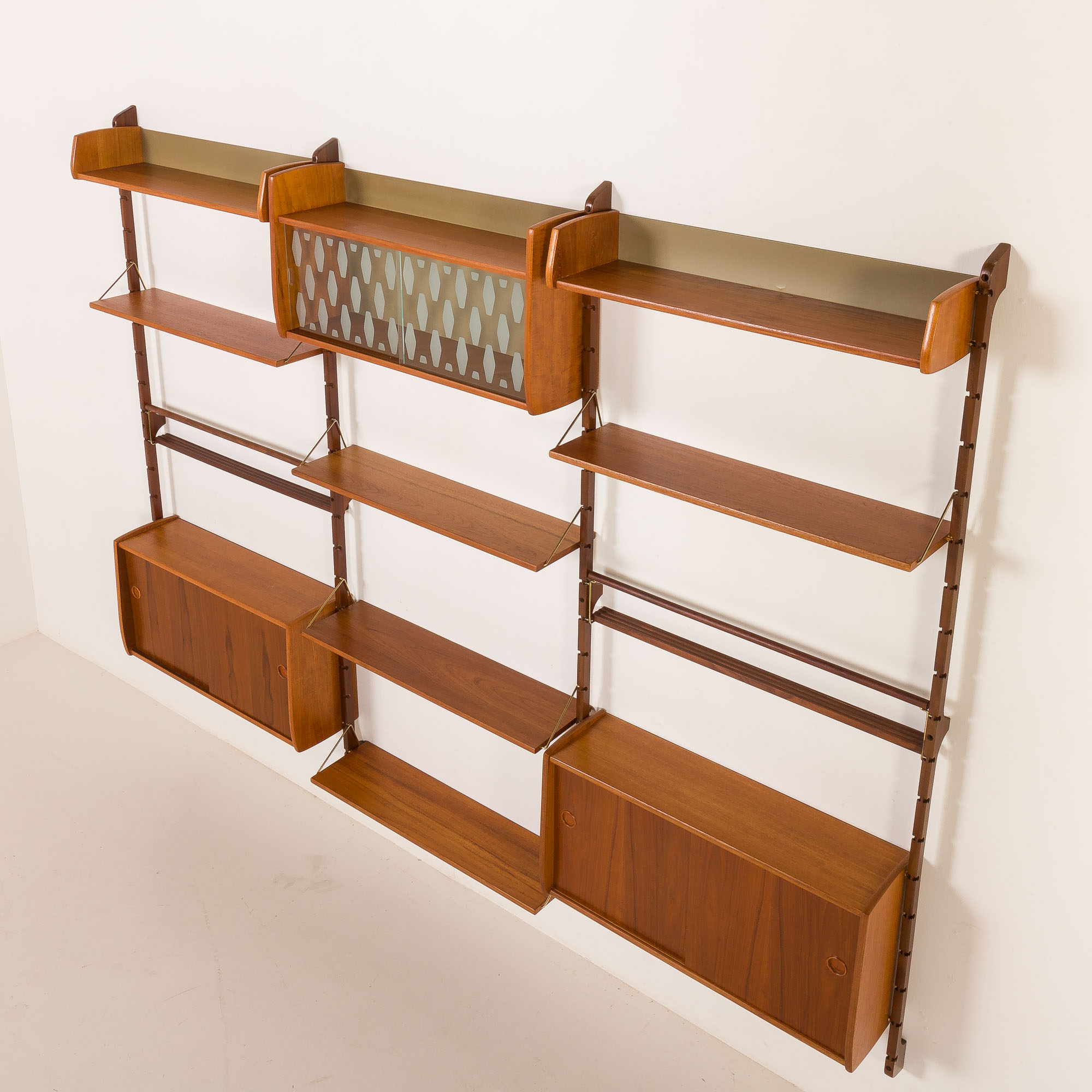 Ergo three bay wall unit by John Texmon, Norway 1960s.