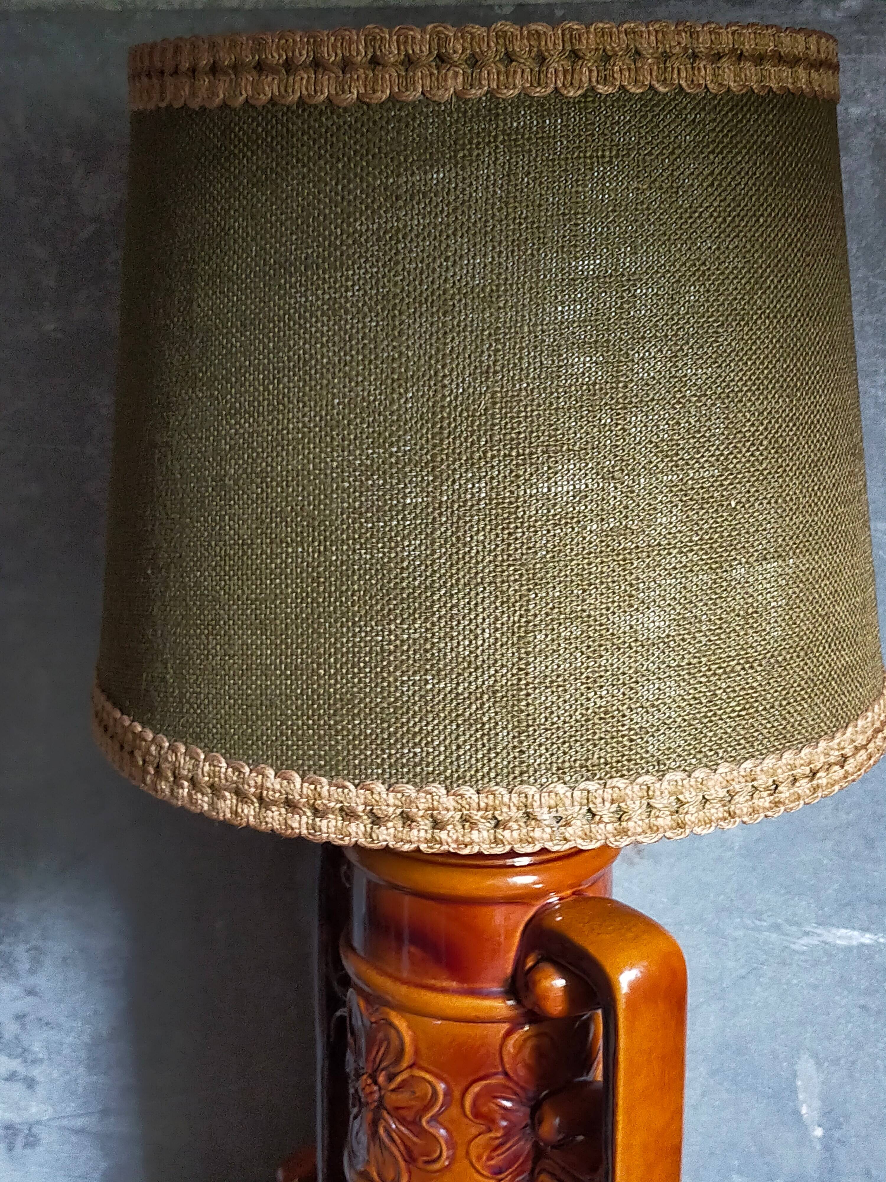 West germany ceramic floor lamp 70s