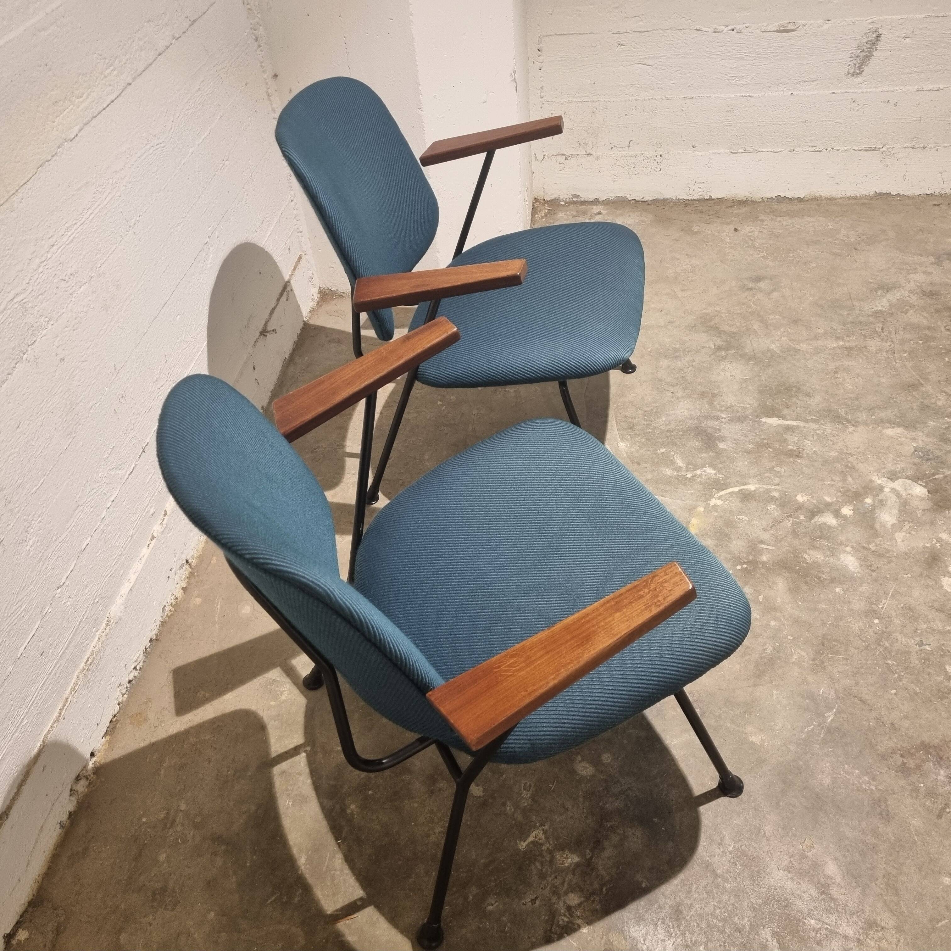 Pair of Armchairs by Gijs van der Sluis for van Der Sluis Steel Furniture