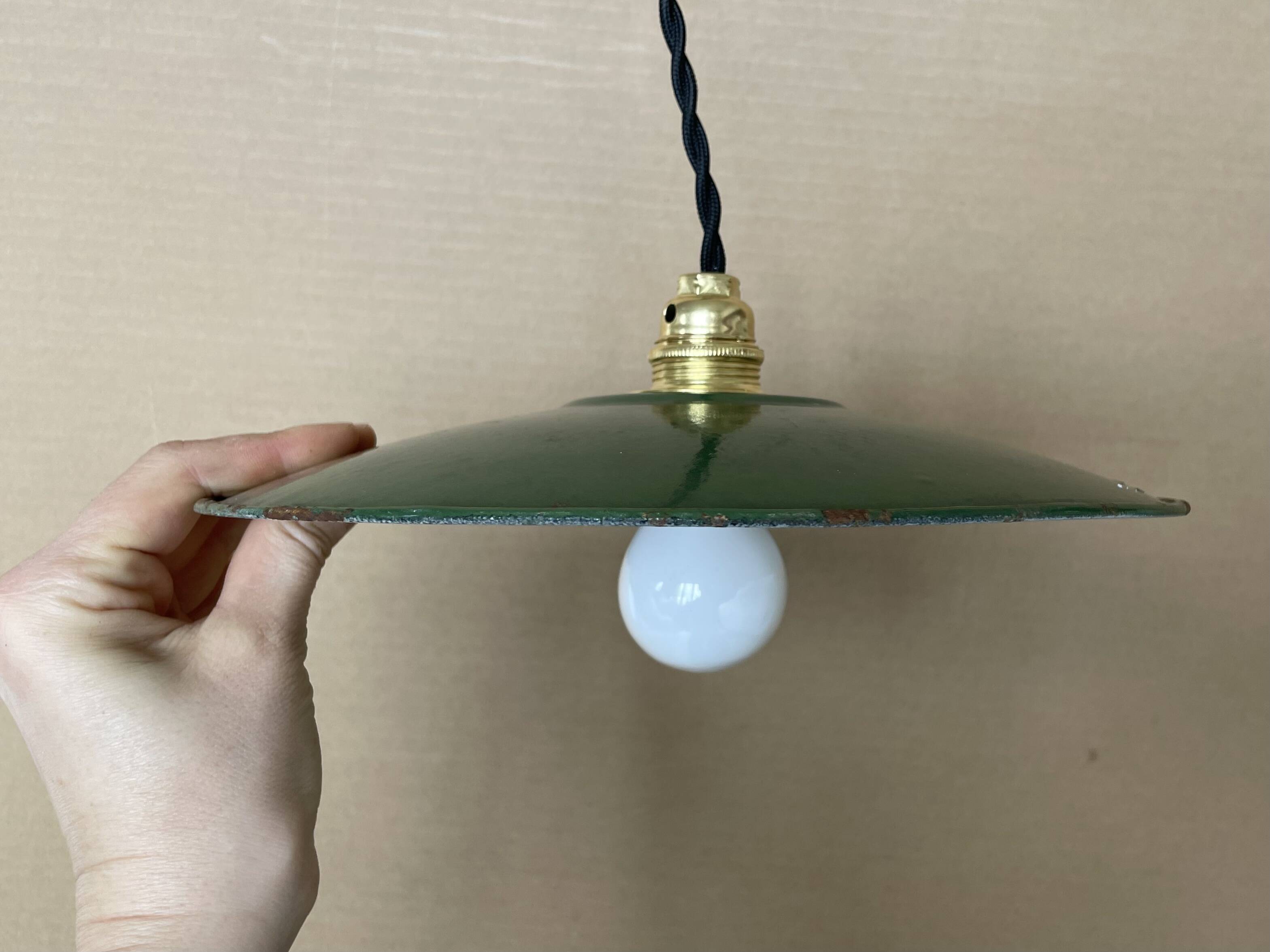 Old industrial pendant light