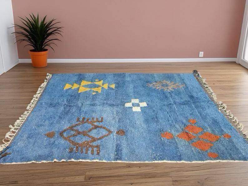 Natural handmade Moroccan rug 3 x 2 m