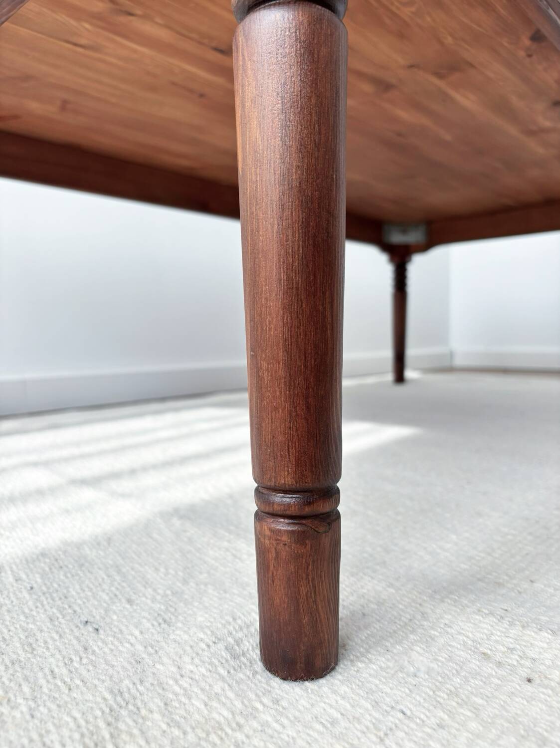 Large old farmhouse cottage style coffee table