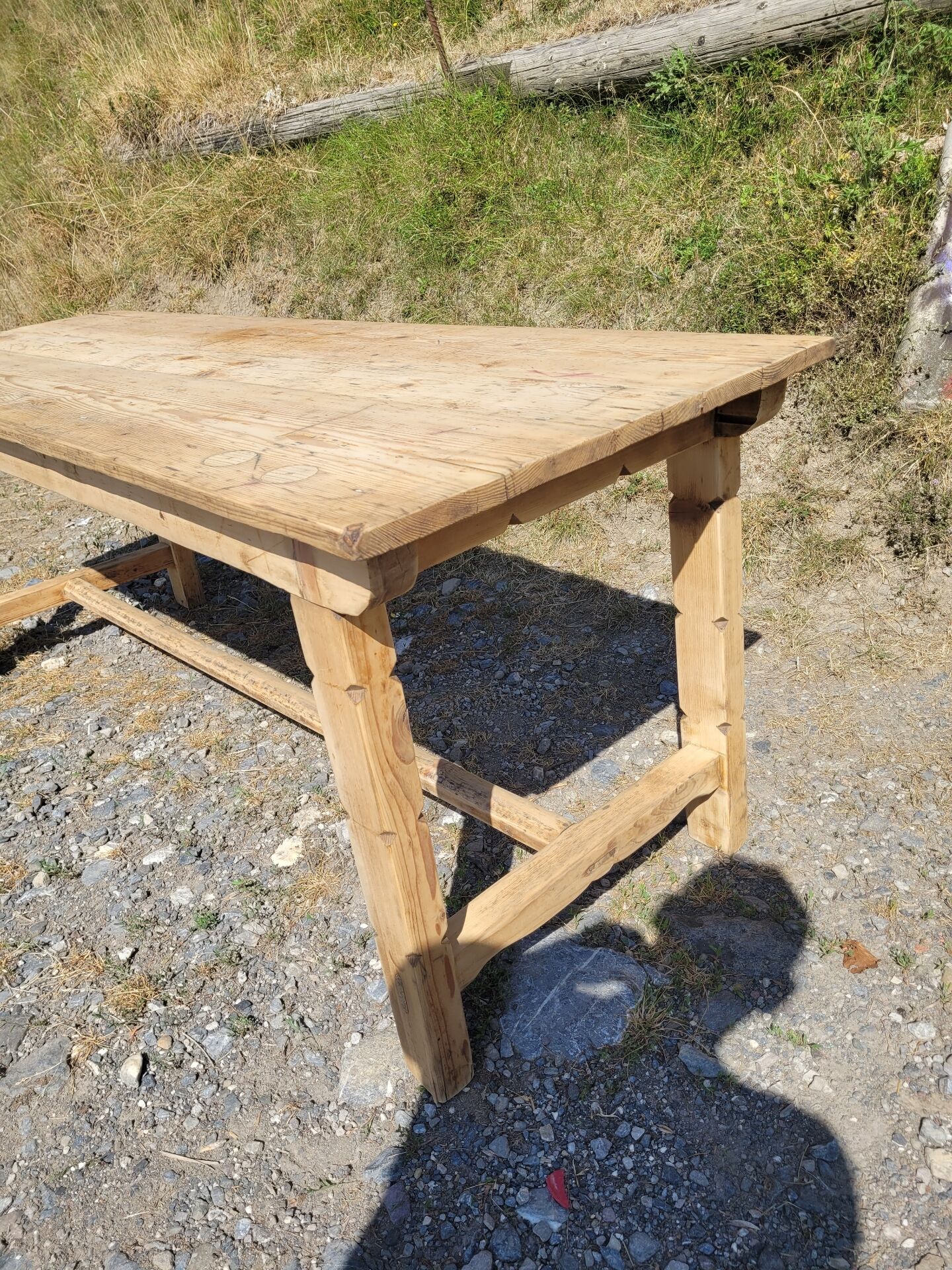Ancienne table a manger de ferme sapin