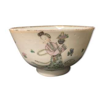 Porcelain sorbet bowl courtesan decoration XIXth
