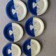 Blue enamelled sheet plates