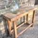 Solid wood carver's workbench