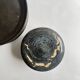 Deep blue glazed ceramic box, signed Abbaye Font Gombault, France