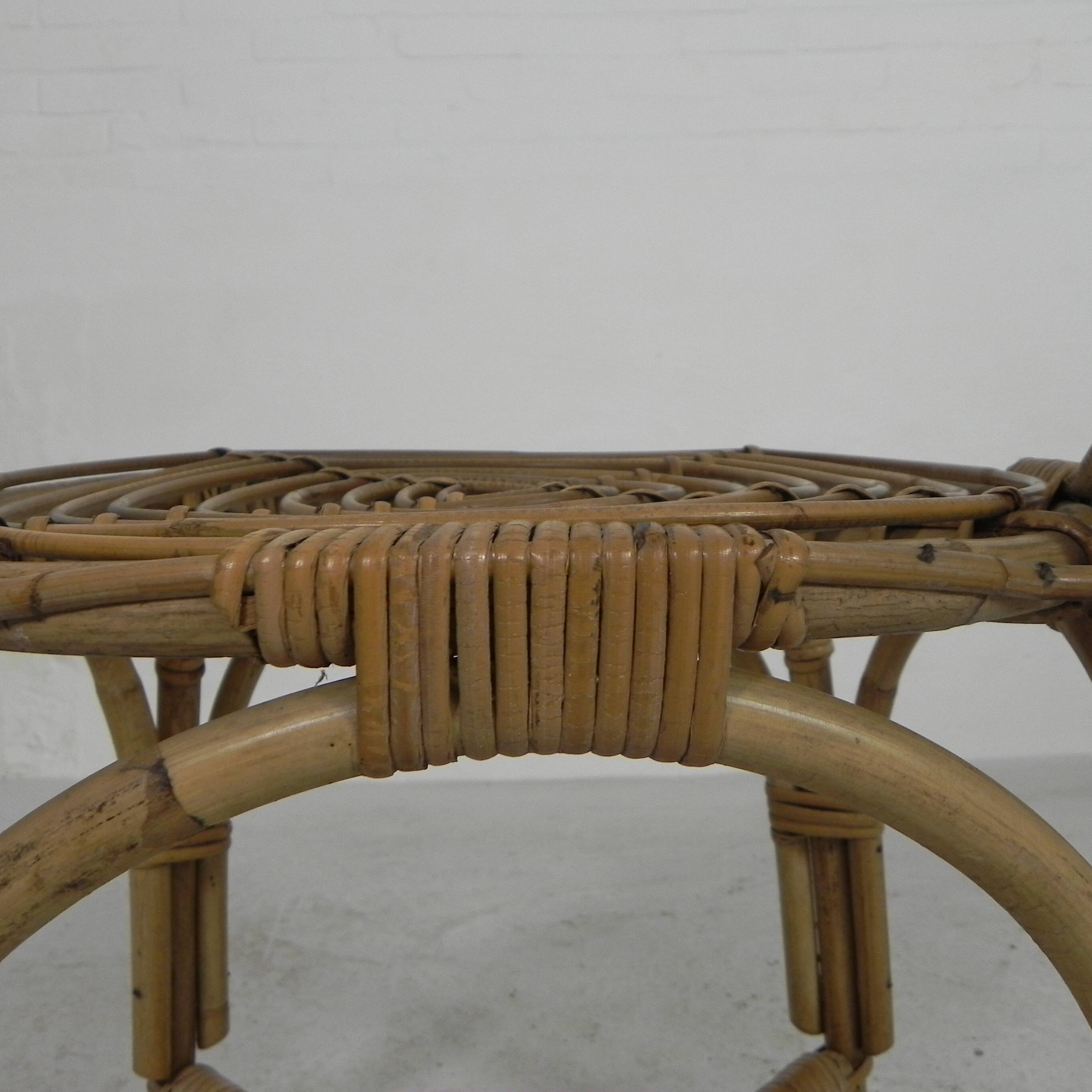 Bamboo chair, dining table chair, 1950s