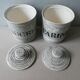 Set of 2 ceramic kitchen pots, Salins, 1950s