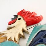 Ceramic rooster wall decoration