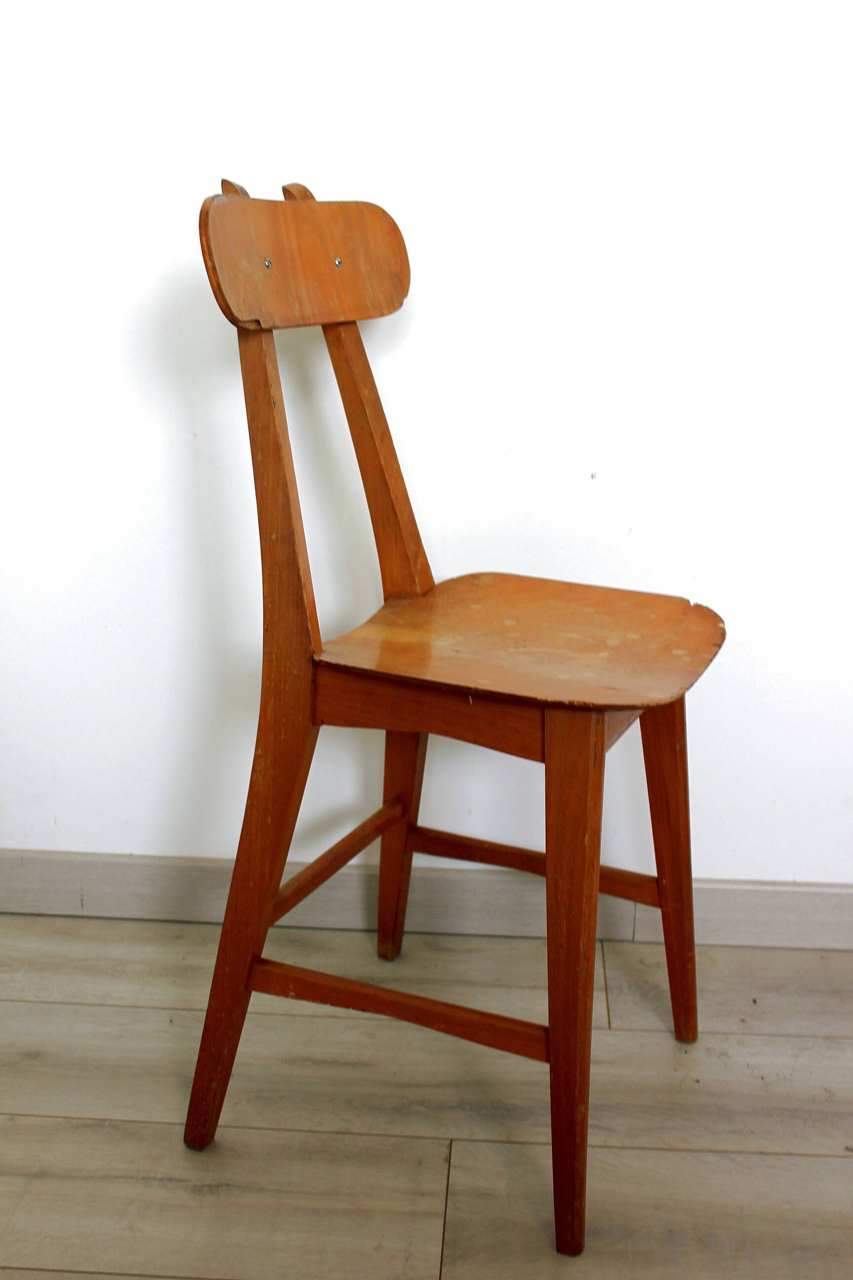Vintage Scandinavian bistro design chair from the 1960s