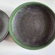 Set de 6 assiettes plates calotte en grès de potier 1970