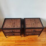 Pair of ethnic bedside tables, sofa ends